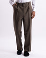 Classic Easy Iron Relaxed Trousers In Fur Brown