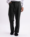 Classic Easy Iron Relaxed Trousers In Olive