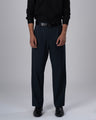 Classic Easy Iron Relaxed Trousers In Navy