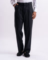 Classic Easy Iron Relaxed Trousers In Black