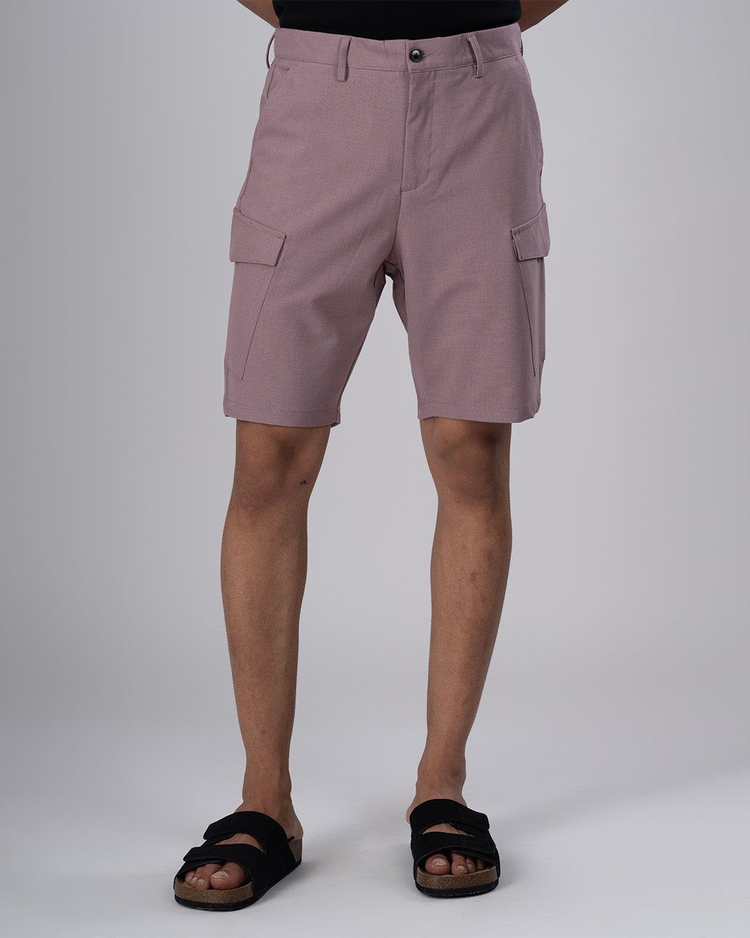 Easy Iron Cargo Shorts In Lavender