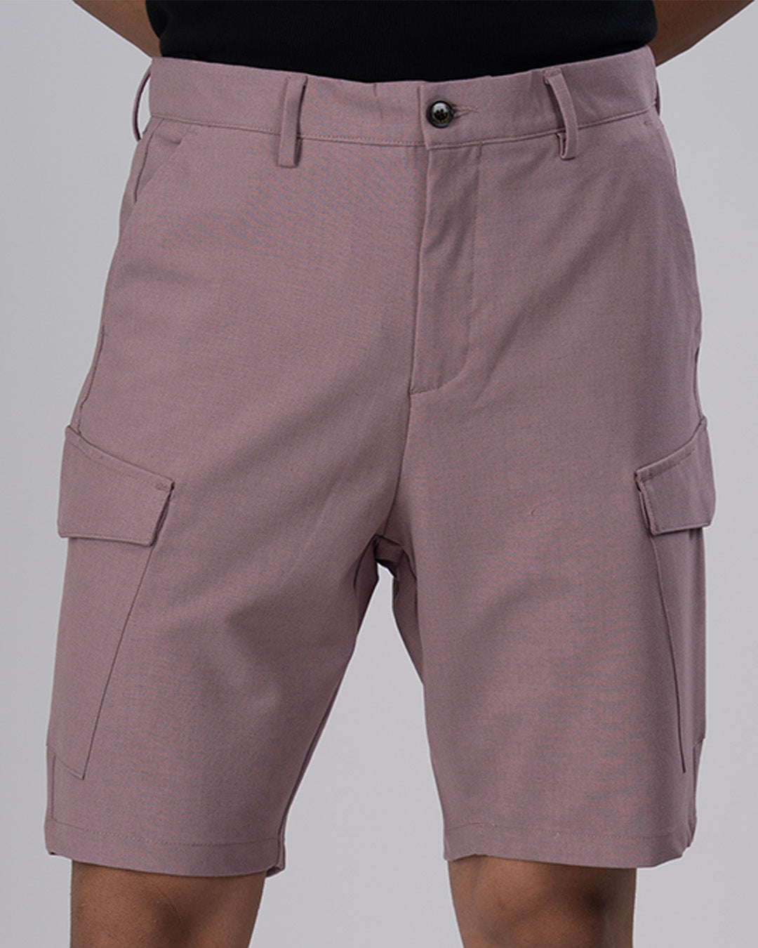Easy Iron Cargo Shorts In Lavender