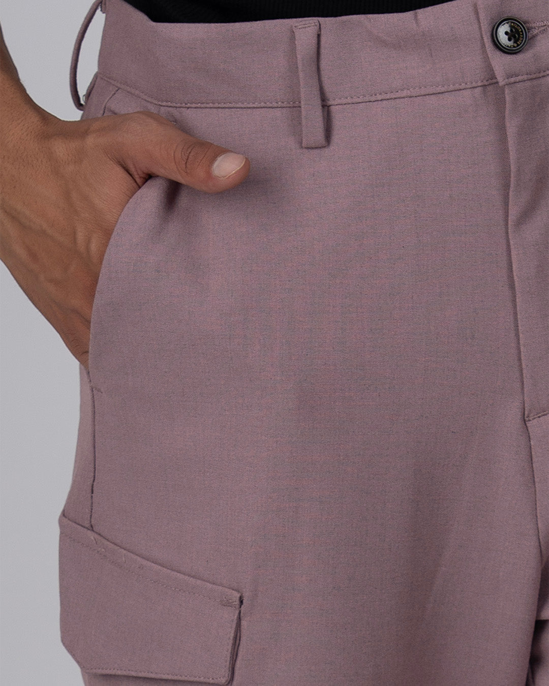 Easy Iron Cargo Shorts In Lavender