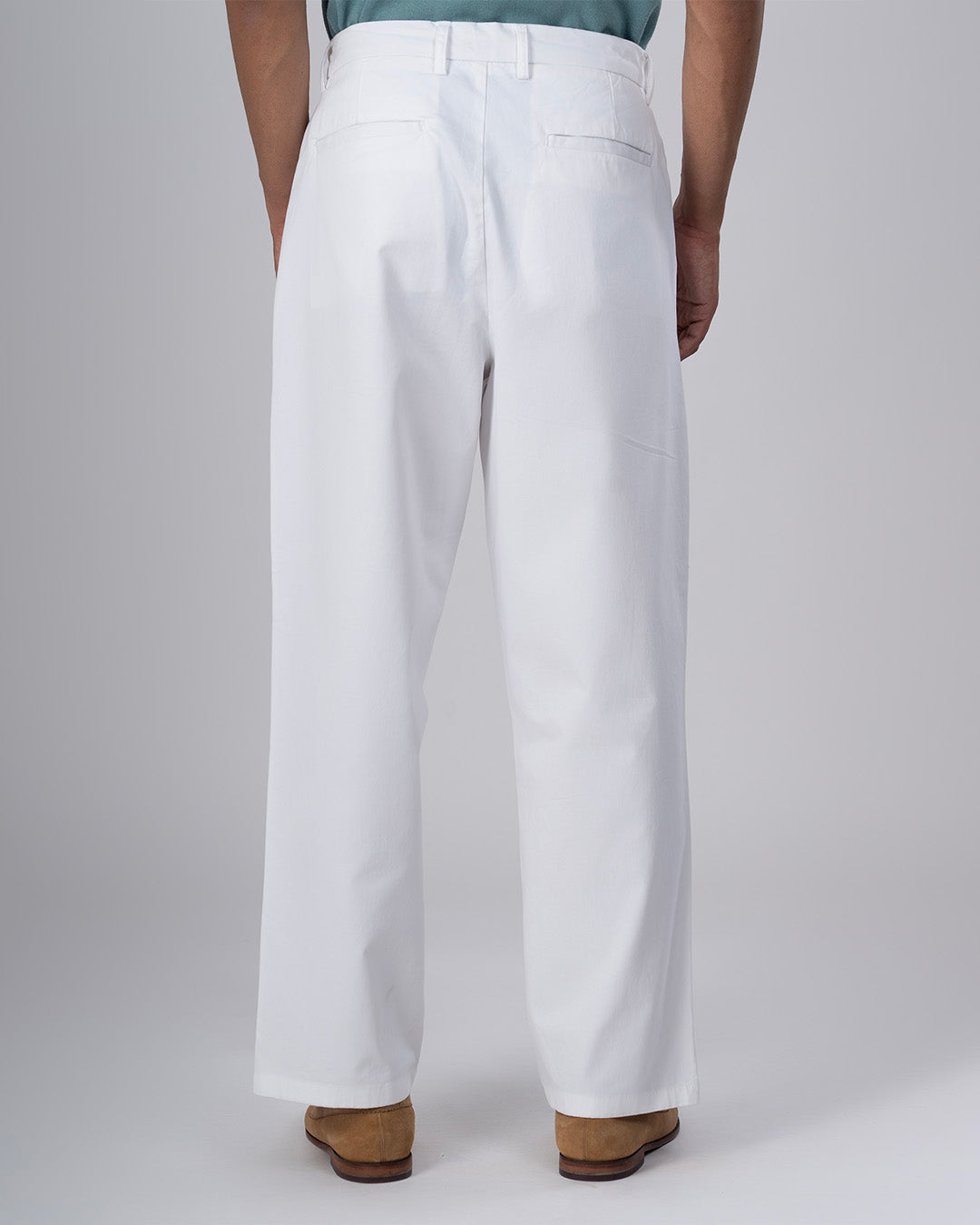 Premium Signature Relaxed Chinos In White