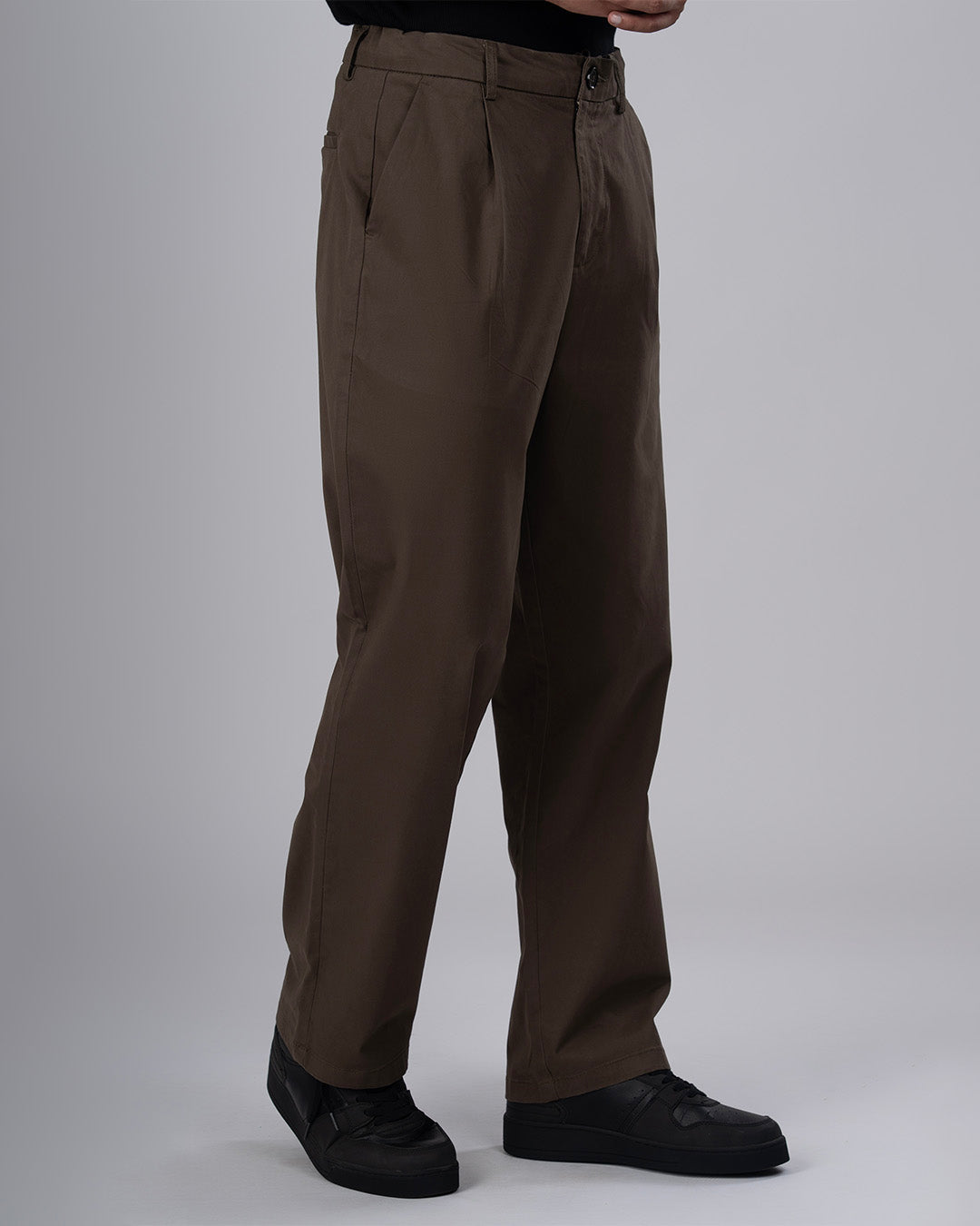 Premium Signature Relaxed Chinos In Brown