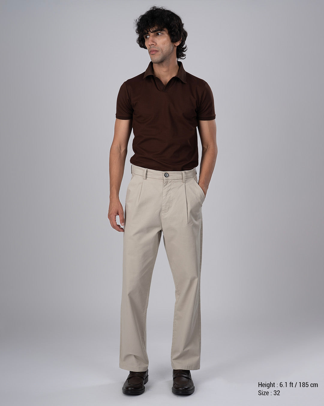 Premium Signature Relaxed Chinos In Beige
