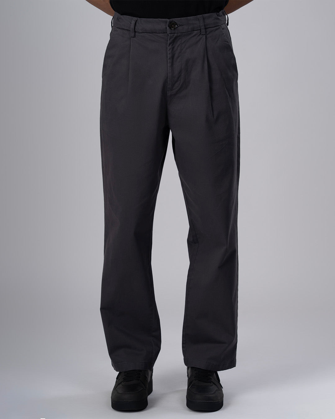 Premium Signature Relaxed Chinos In Grey