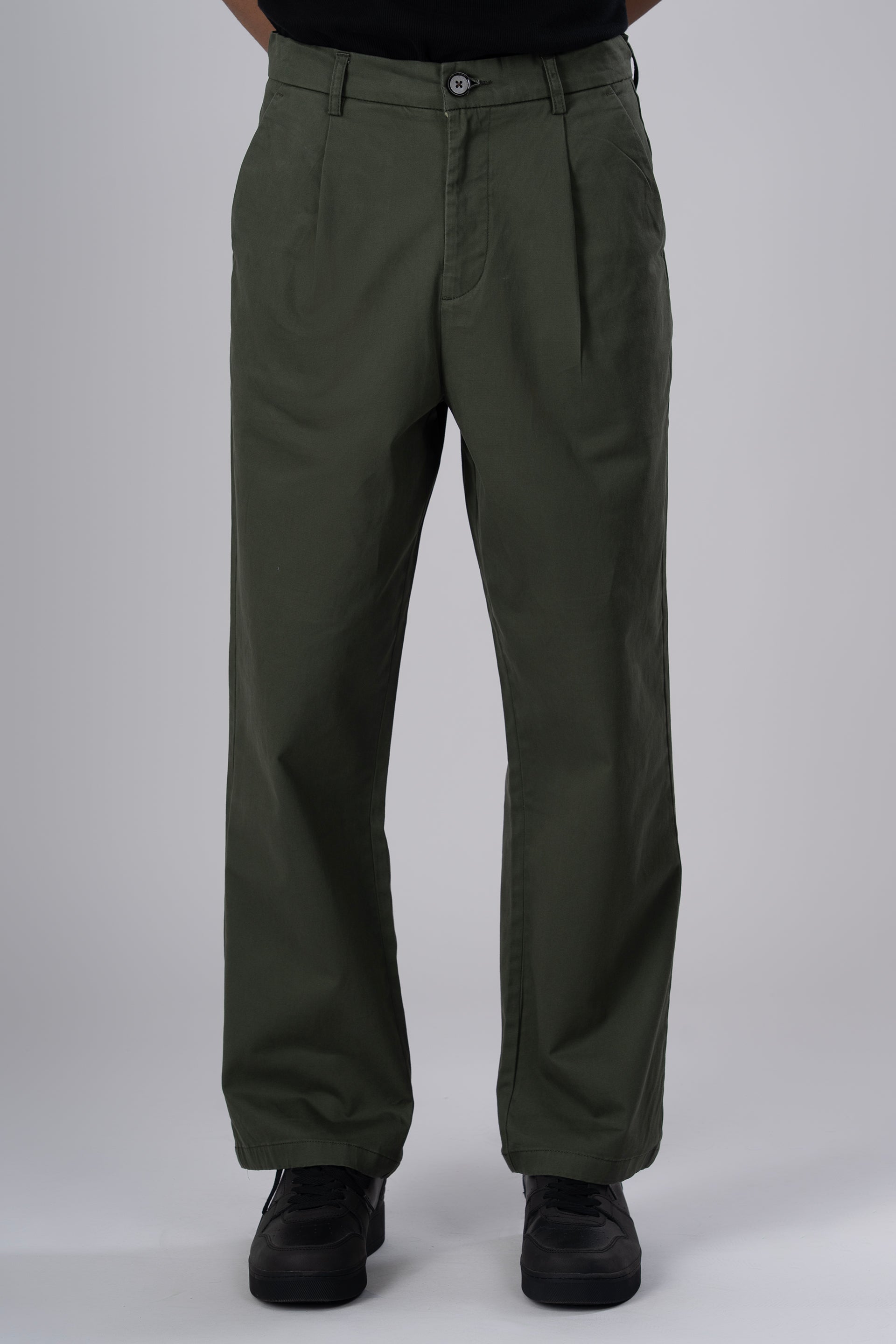 Premium Signature Relaxed Chinos In Olive