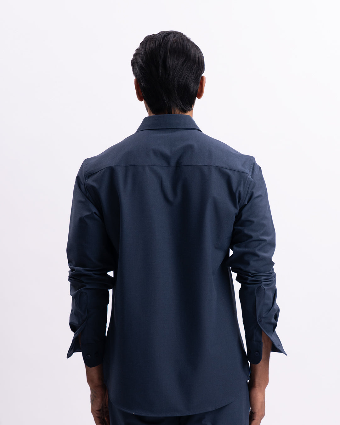 Easy Iron All Season Tailored Shirt In Navy