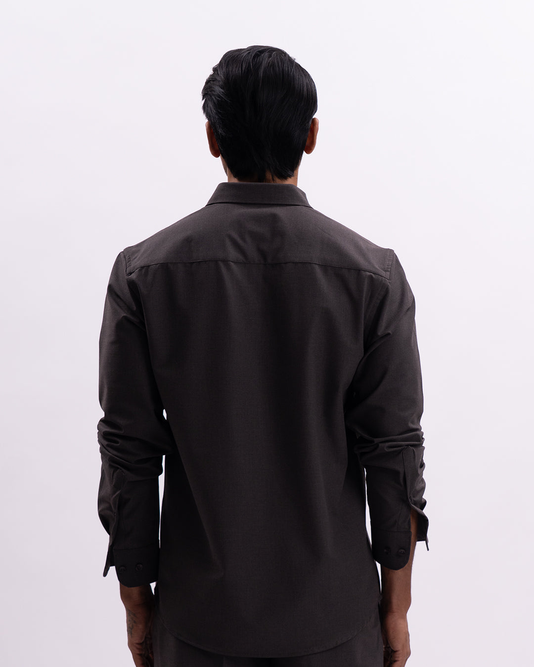 Easy Iron All Season Tailored Shirt In Brown