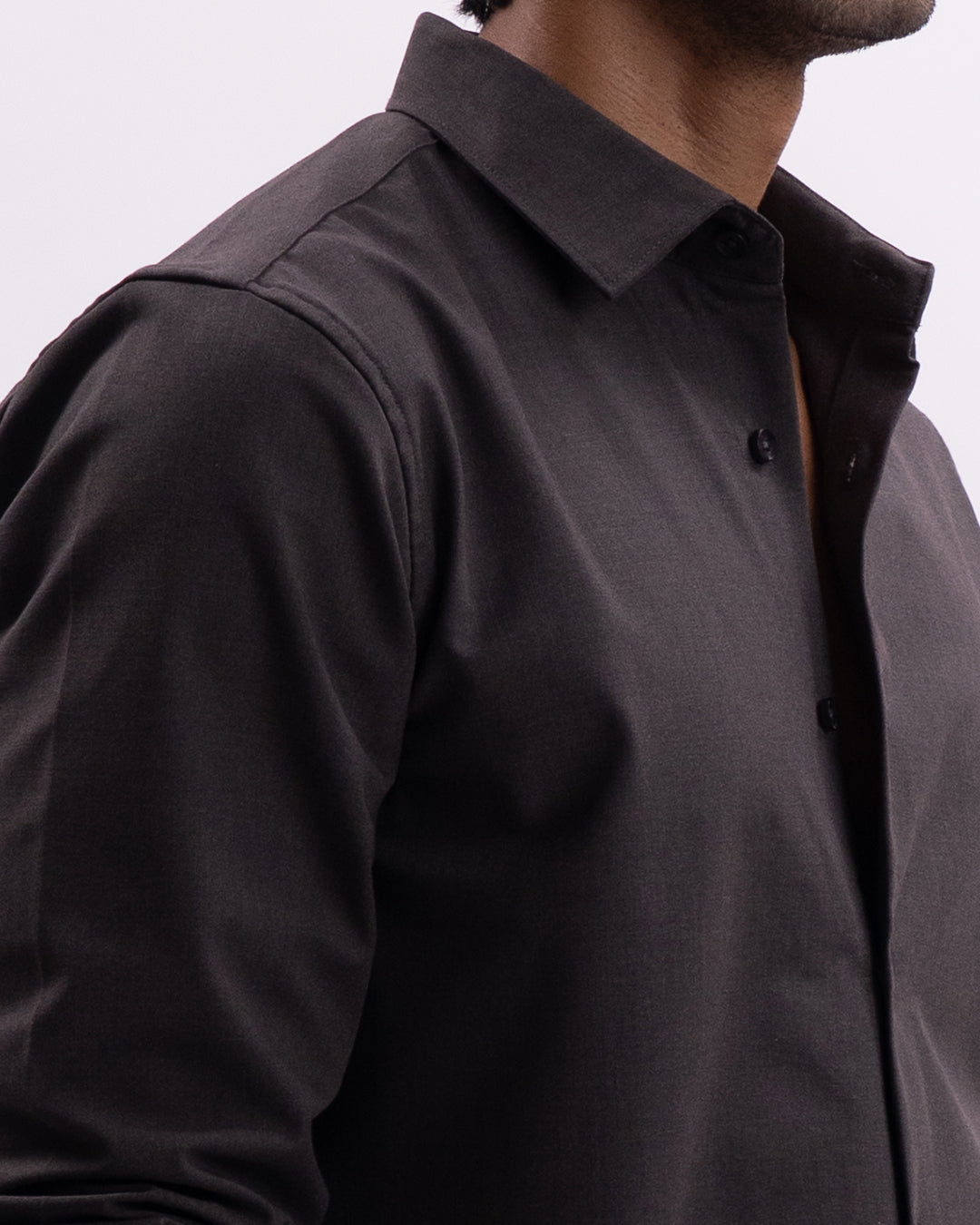 Easy Iron All Season Tailored Shirt In Brown