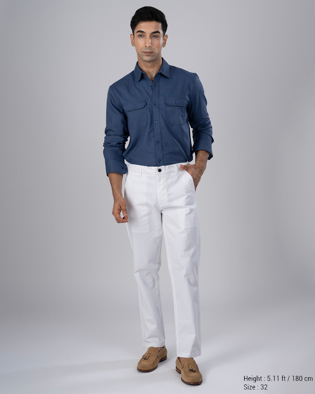 Premium Signature Tailored Chinos In White