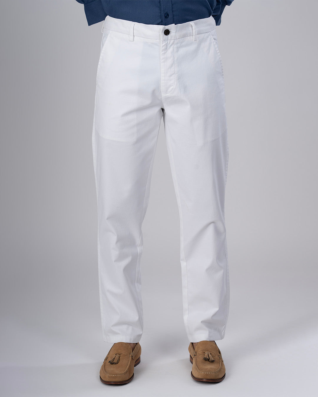 Premium Signature Tailored Chinos In White