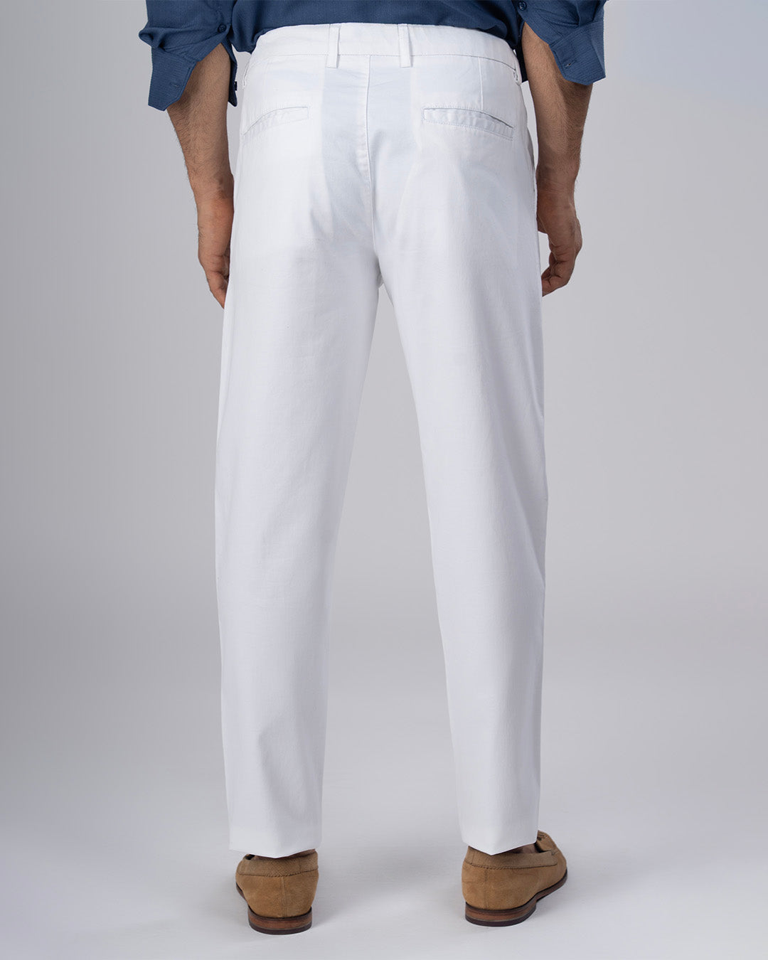 Premium Signature Tailored Chinos In White