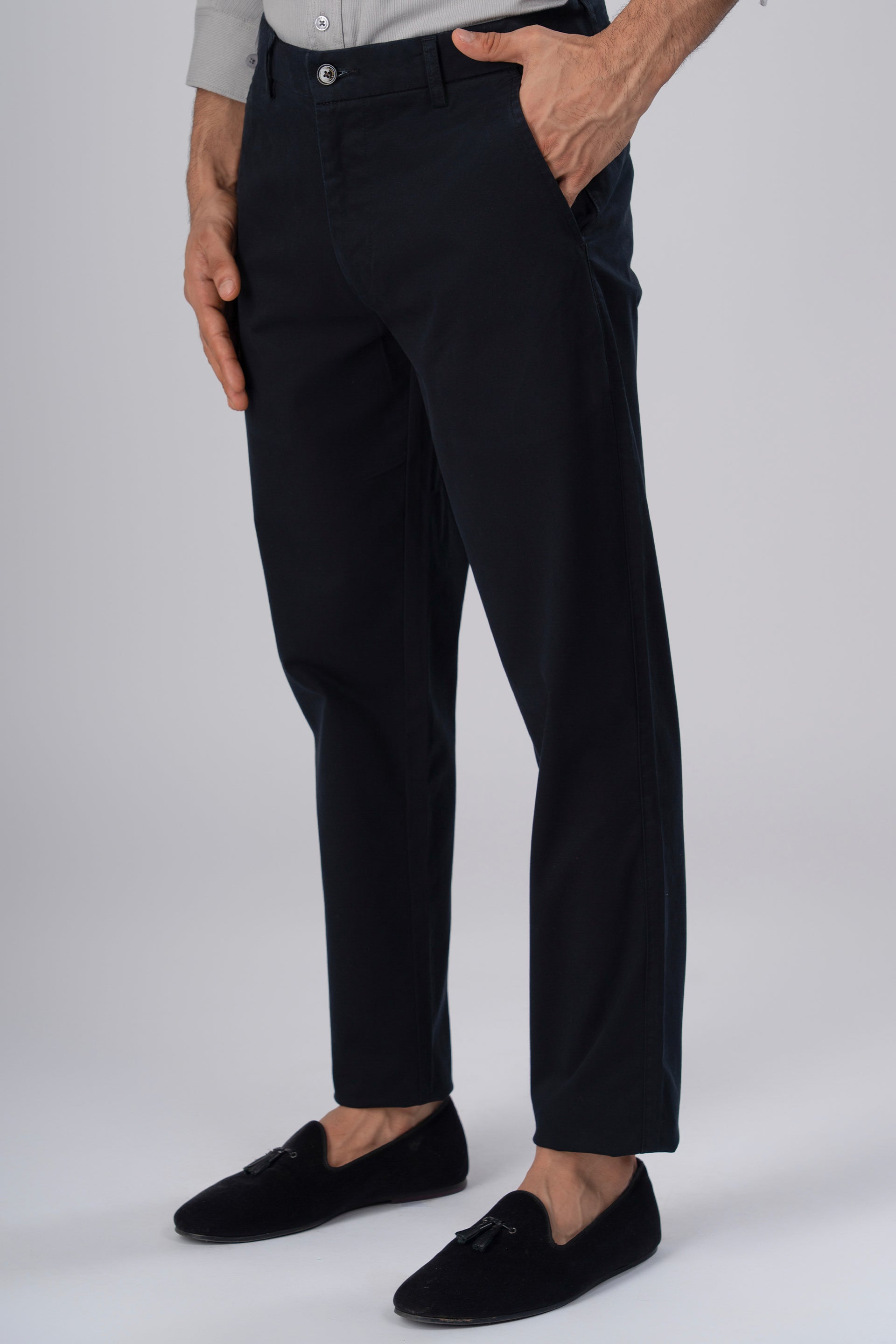 Premium Signature Tailored Chinos In Black