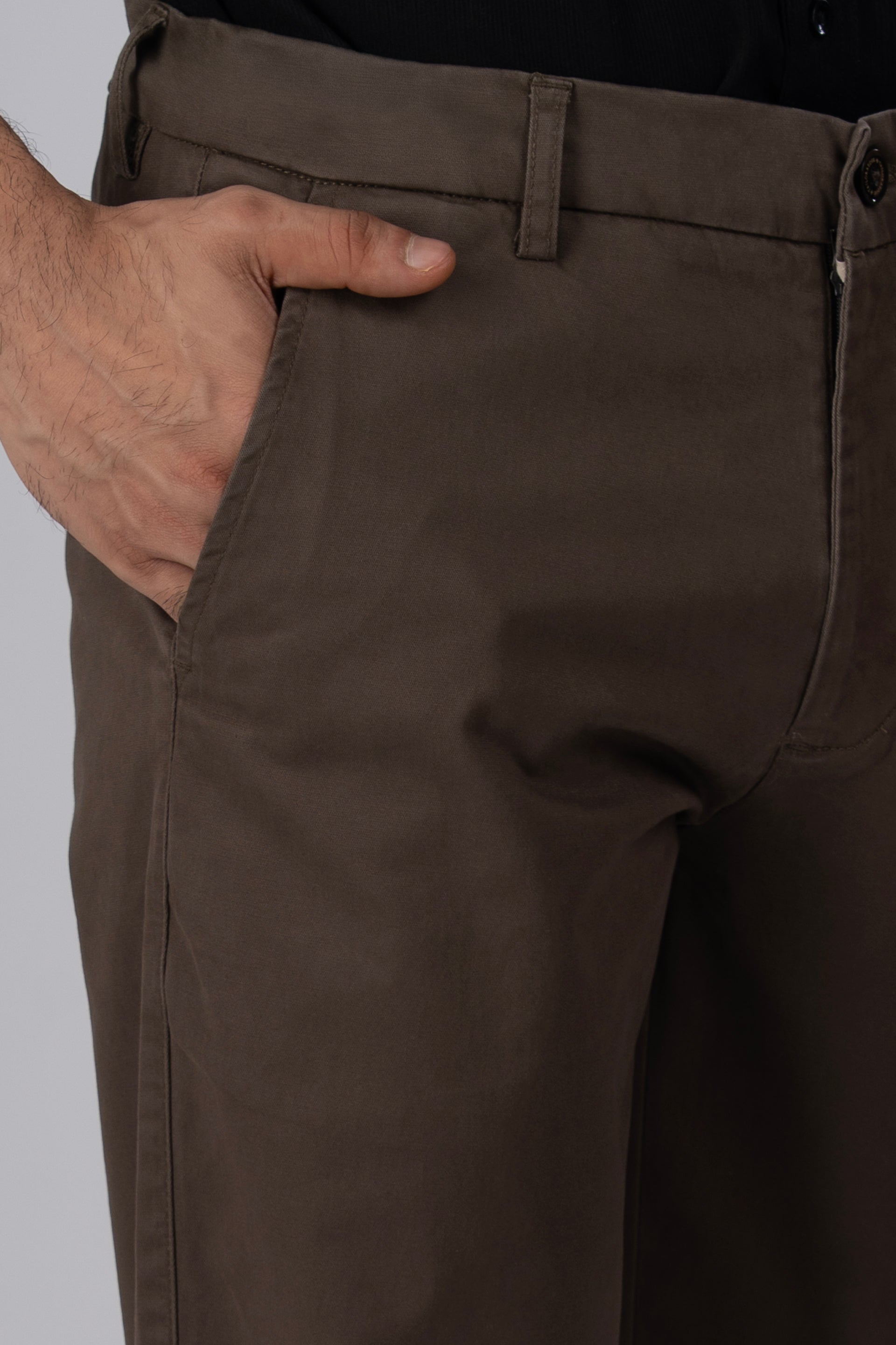 Premium Signature Tailored Chinos In Brown