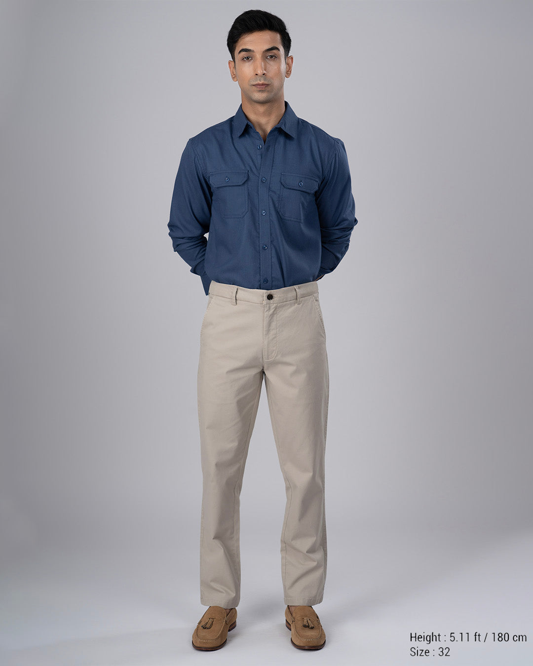 Premium Signature Tailored Chinos In Beige