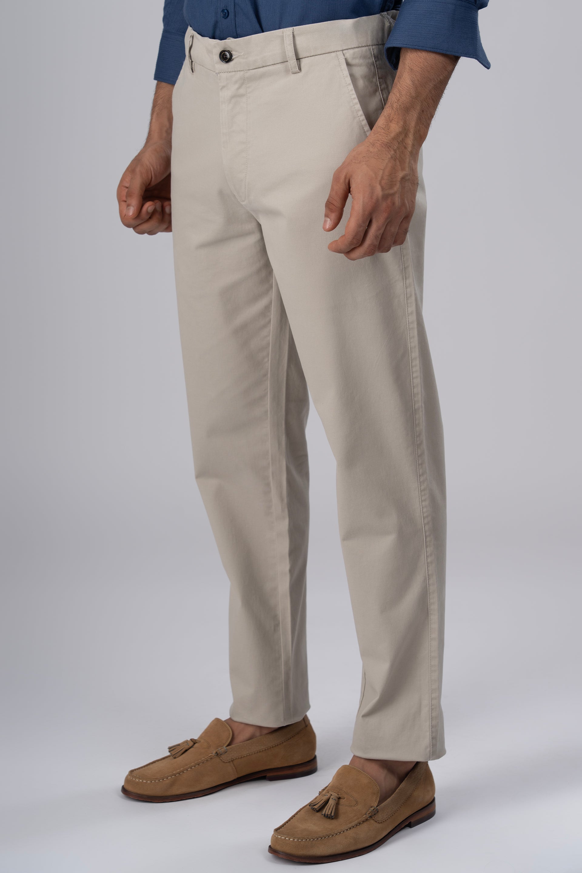 Premium Signature Tailored Chinos In Beige