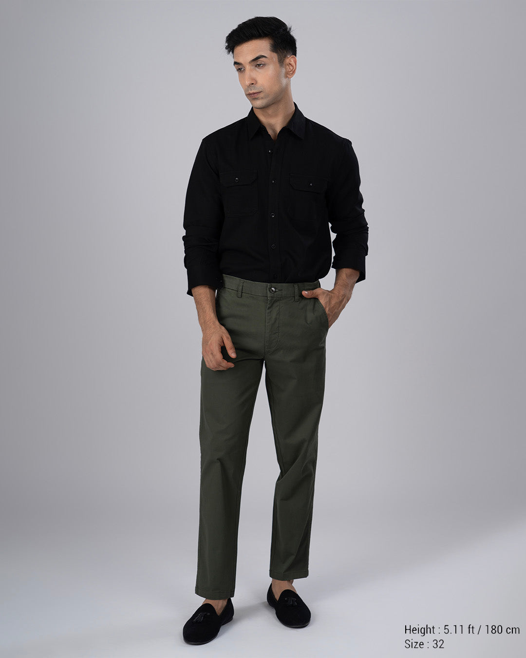 Premium Signature Tailored Chinos In Olive
