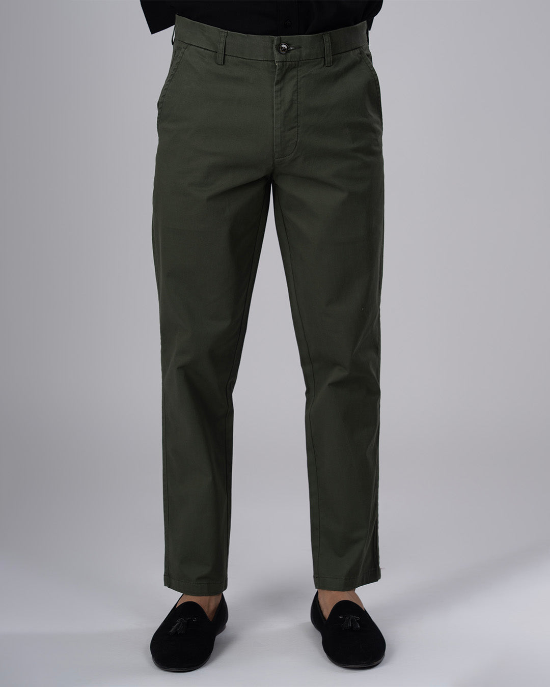Premium Signature Tailored Chinos In Olive