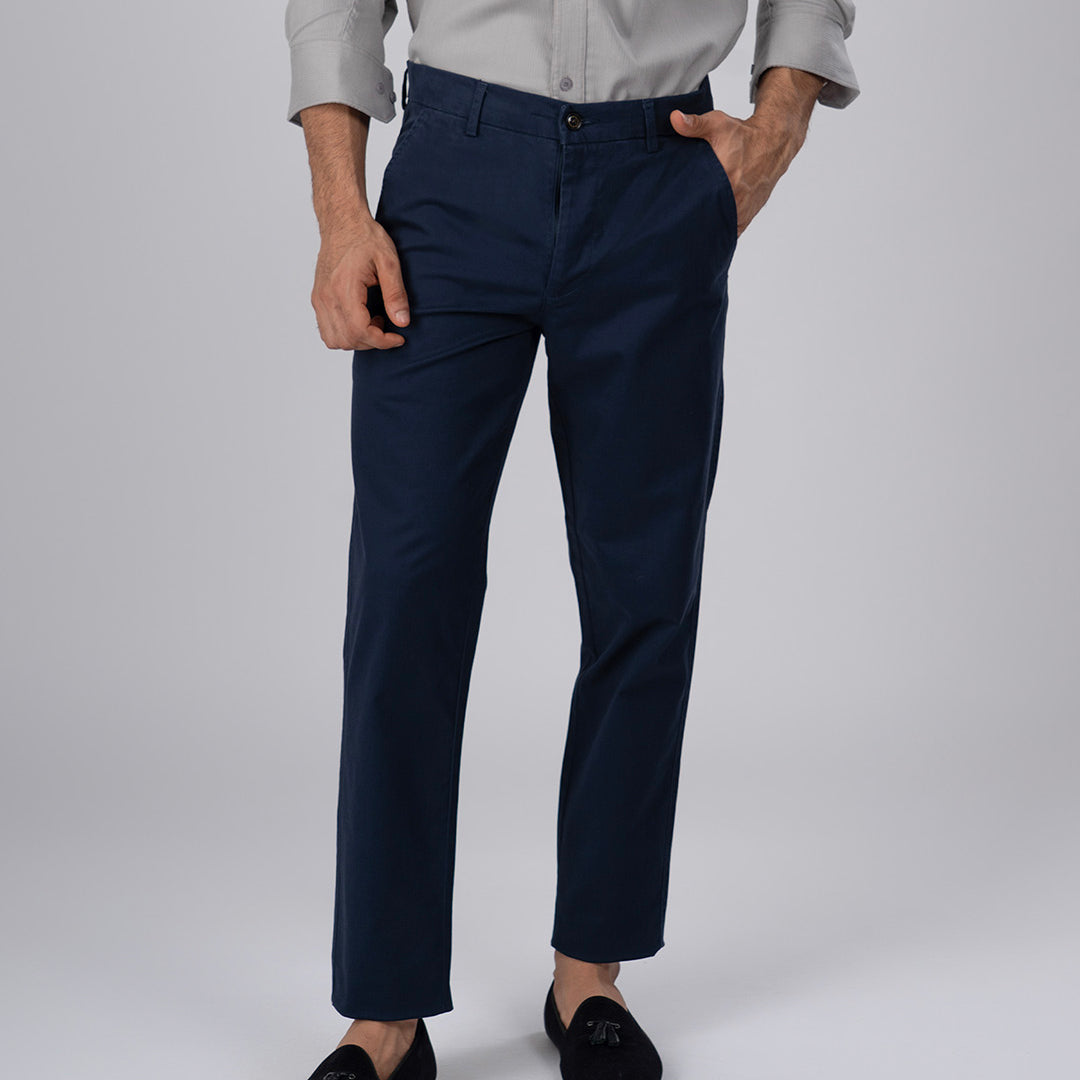 Premium Signature Tailored Chinos In Navy