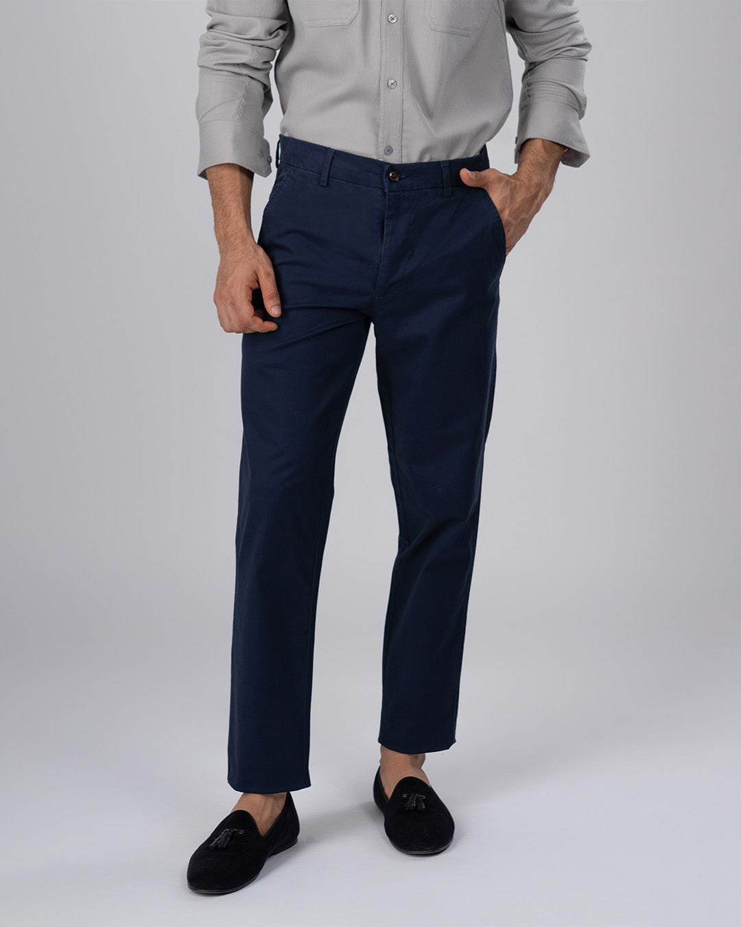 Premium Signature Tailored Chinos In Navy
