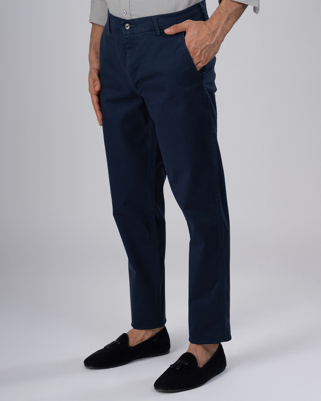 Premium Signature Tailored Chinos In Navy