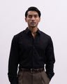 Easy Iron Bamboo Tailored Shirt In Black