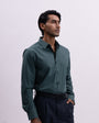 Easy Iron Bamboo Tailored Shirt In Green