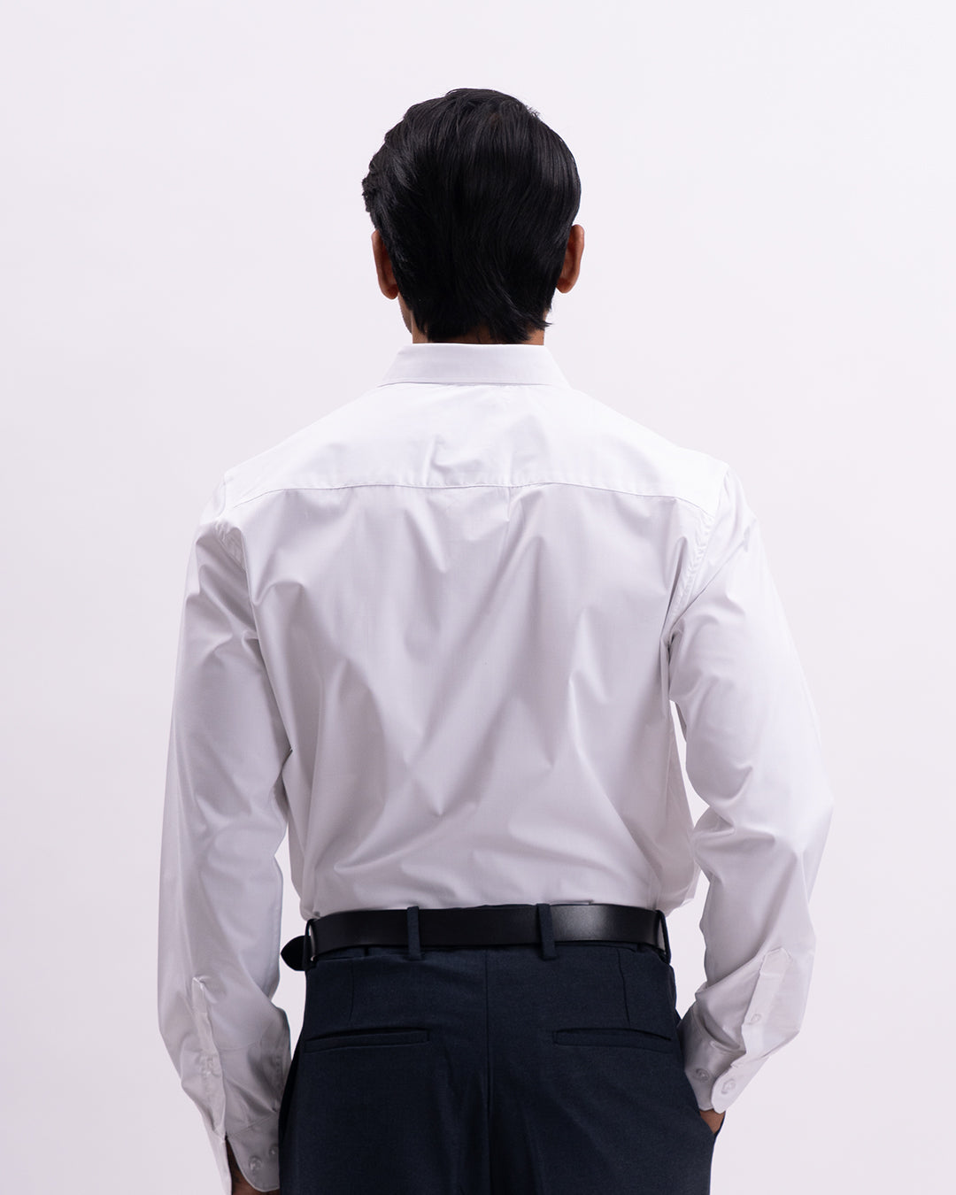 Easy Iron Bamboo Tailored Shirt In White