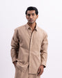 Linen Holiday Relaxed Shirt In Khakhi