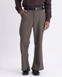Easy Iron Bell Bottom Relaxed Trousers In Fur Brown