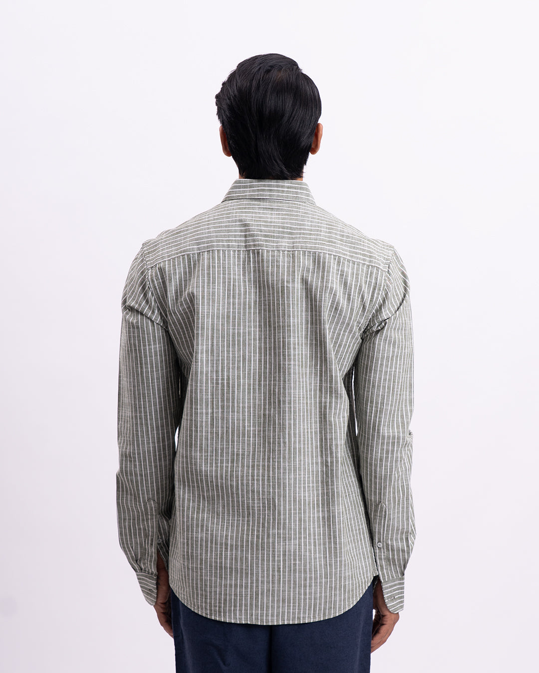 Airweave Striped Tailored Shirt In Pistachio
