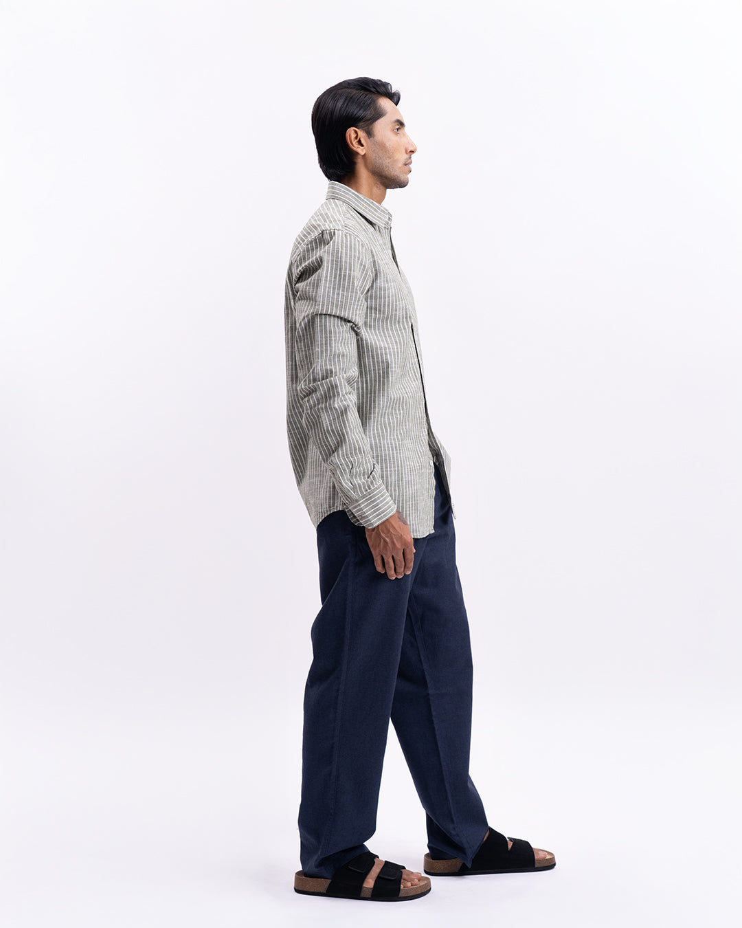 Airweave Striped Tailored Shirt In Pistachio