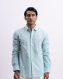 Airweave Striped Tailored Shirt In Green