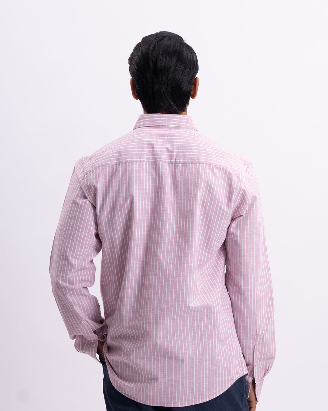 Airweave Striped Tailored Shirt In Pink
