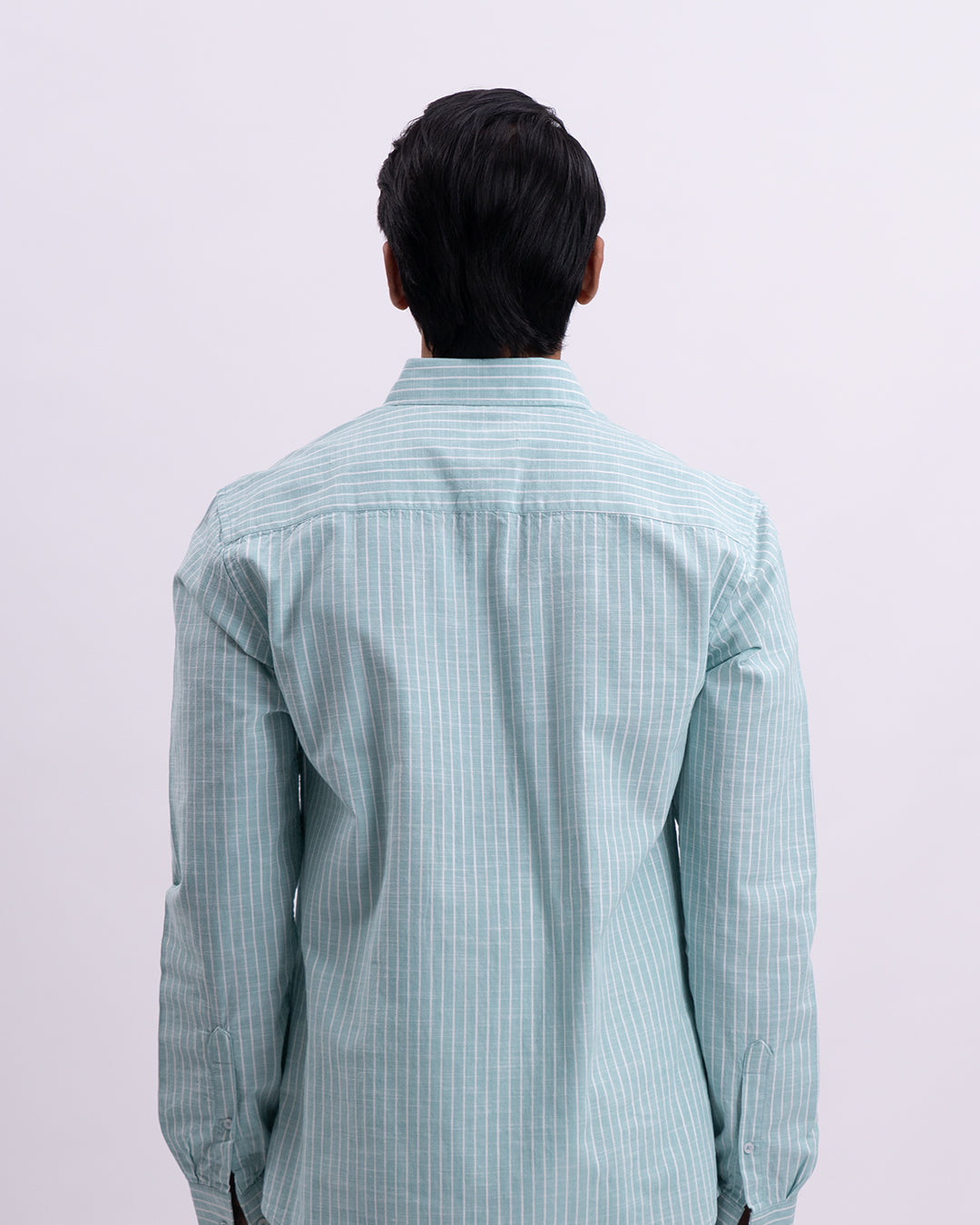 Airweave Striped Tailored Shirt In Green