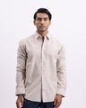 Airweave Striped Tailored Shirt In Beige