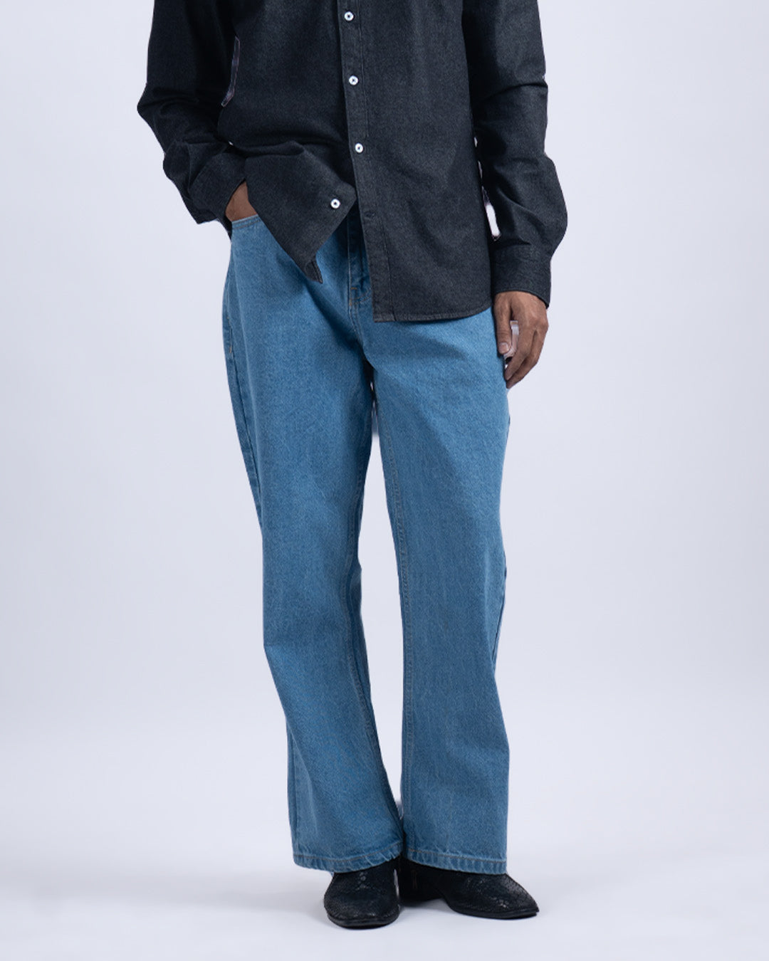 Classic Relaxed Bootcut Denim In Blue