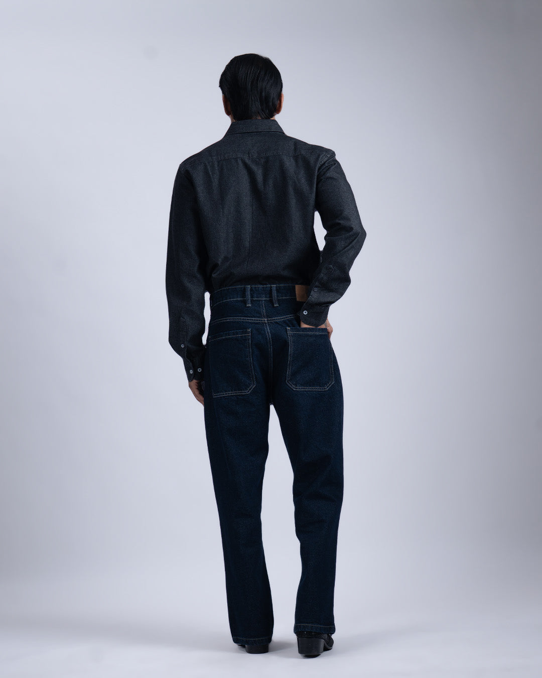 Classic Relaxed Bootcut Denim In Dark Blue