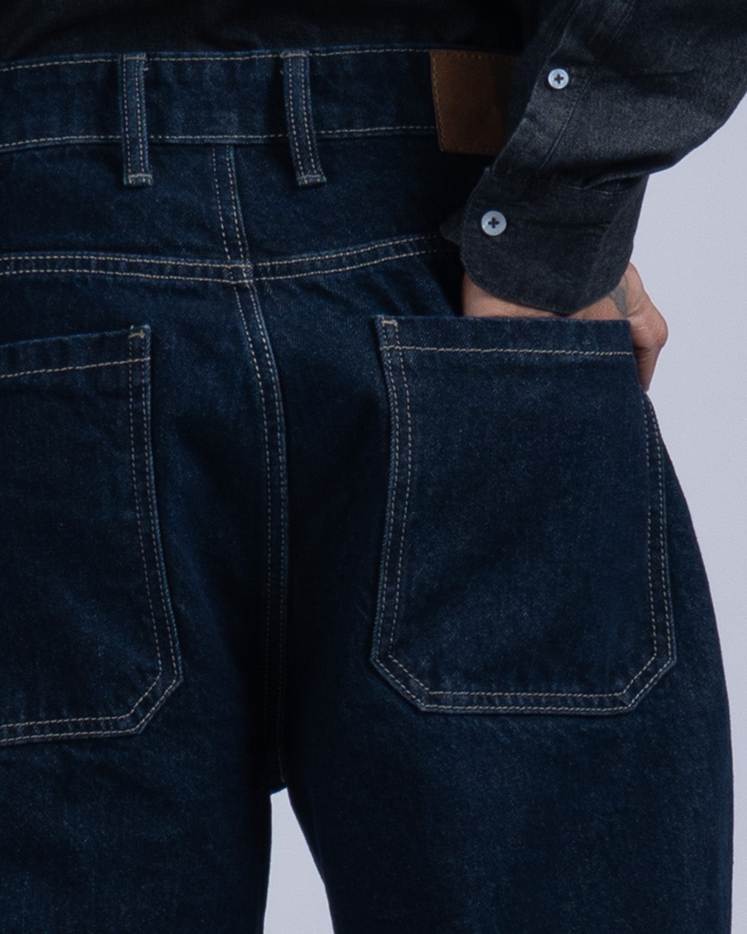 Classic Relaxed Bootcut Denim In Dark Blue
