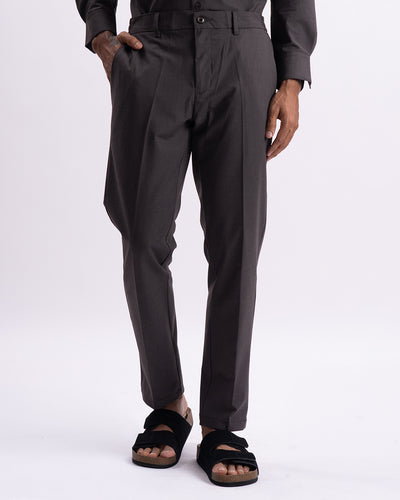 Easy Iron Holiday Tailored Trouser In Brown