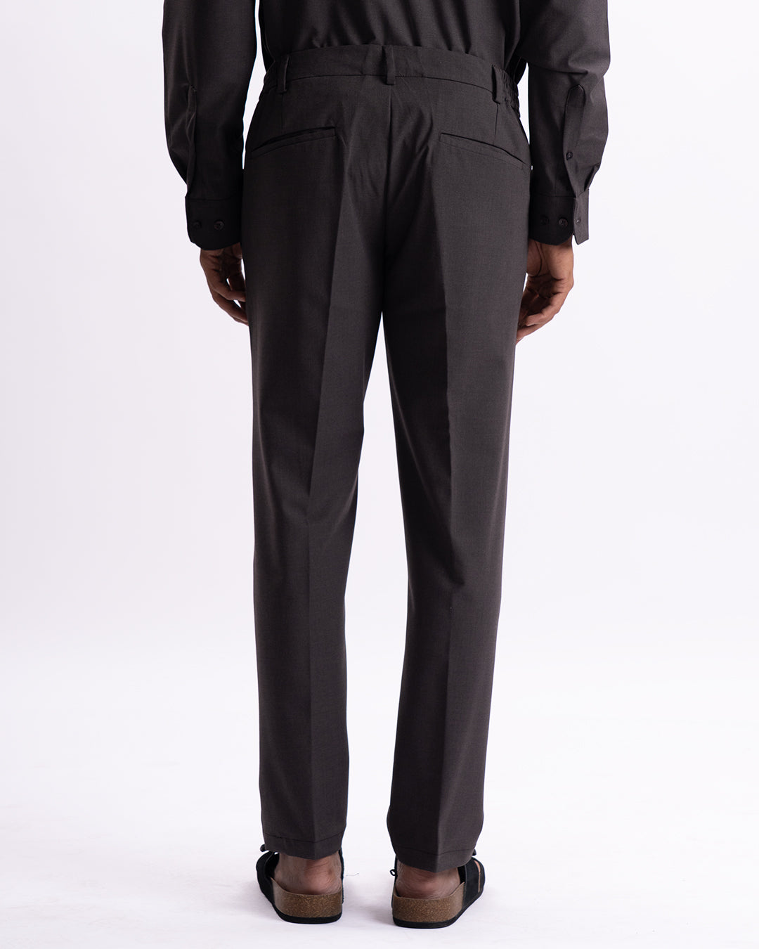 Easy Iron Holiday Tailored Trousers In Brown