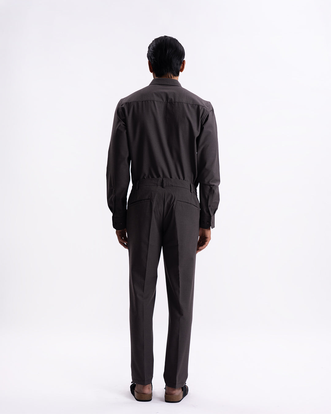 Easy Iron Holiday Tailored Trousers In Brown