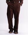Linen Holiday Relaxed Flexi Pants In Brown