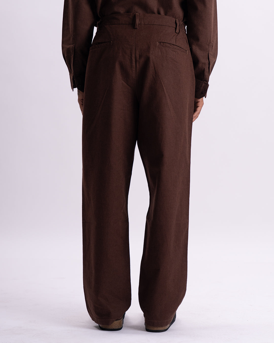 Linen Holiday Relaxed Flexi Pants In Brown
