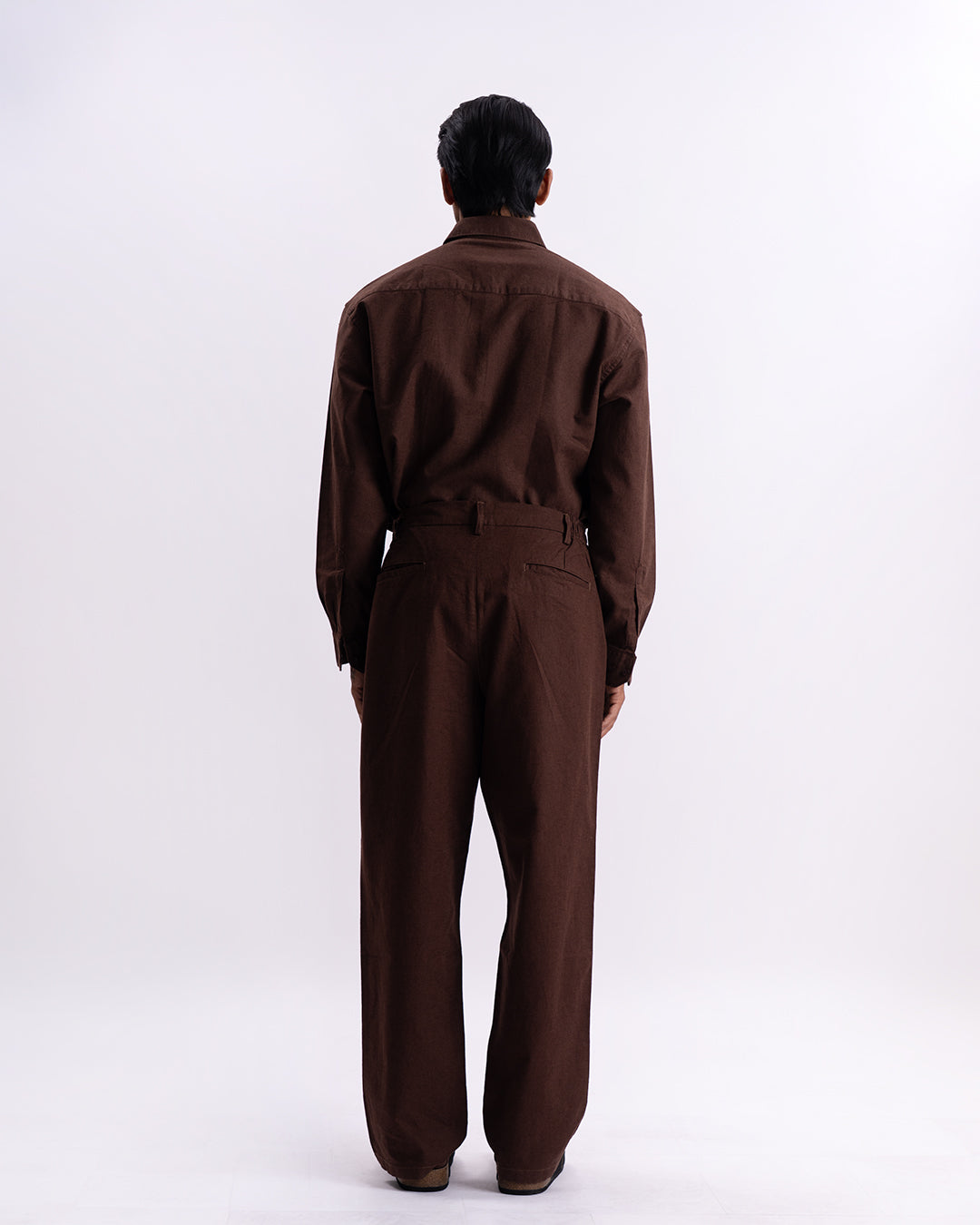 Linen Holiday Relaxed Flexi Pants In Brown