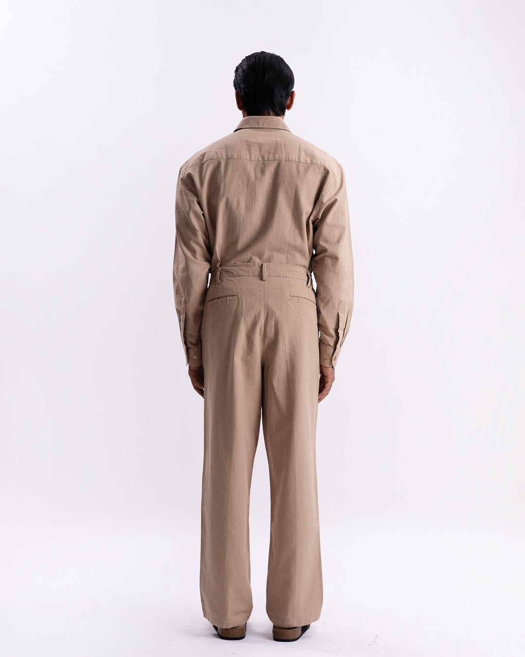 Linen Holiday Relaxed Flexi Pants In Khakhi