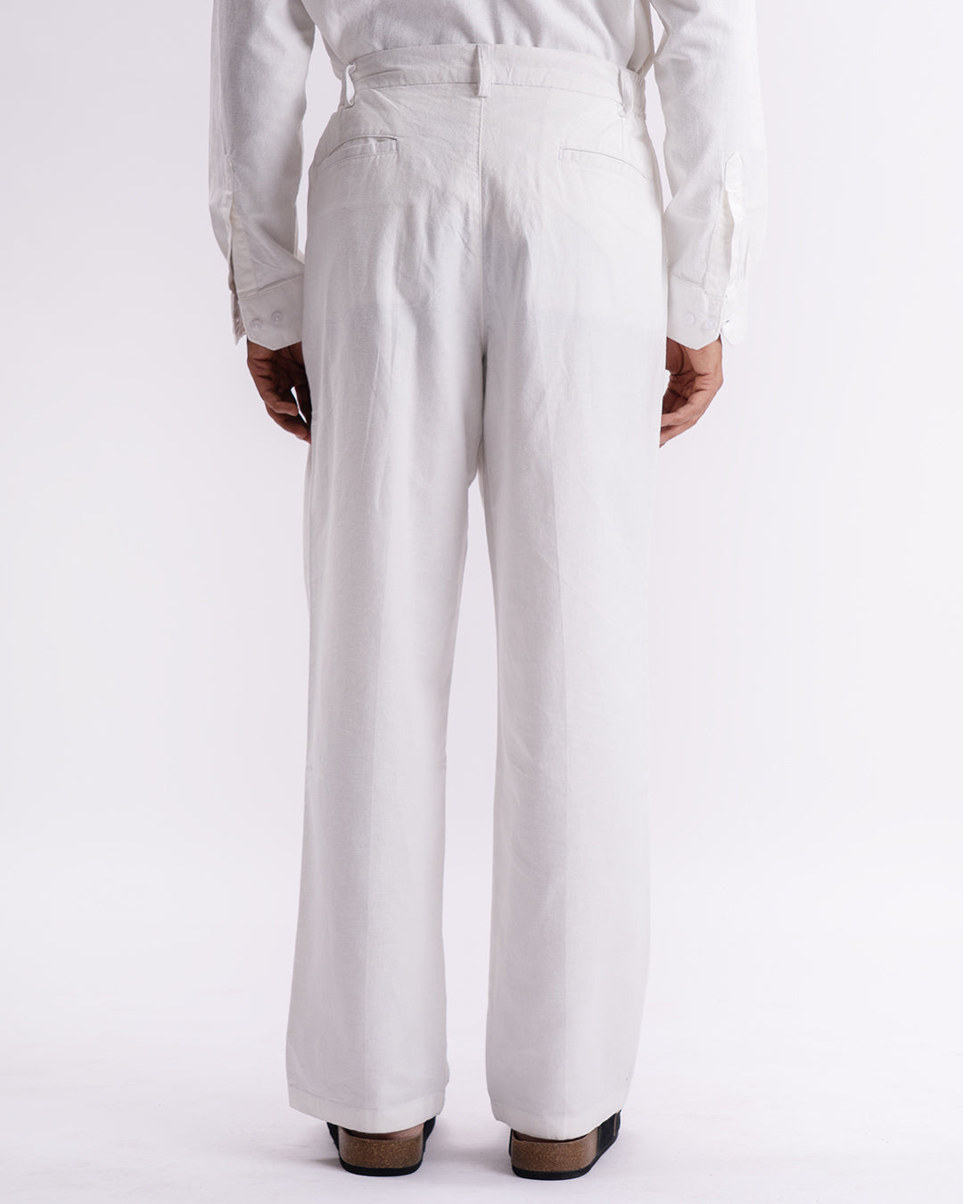 Linen Holiday Relaxed Flexi Pants In White
