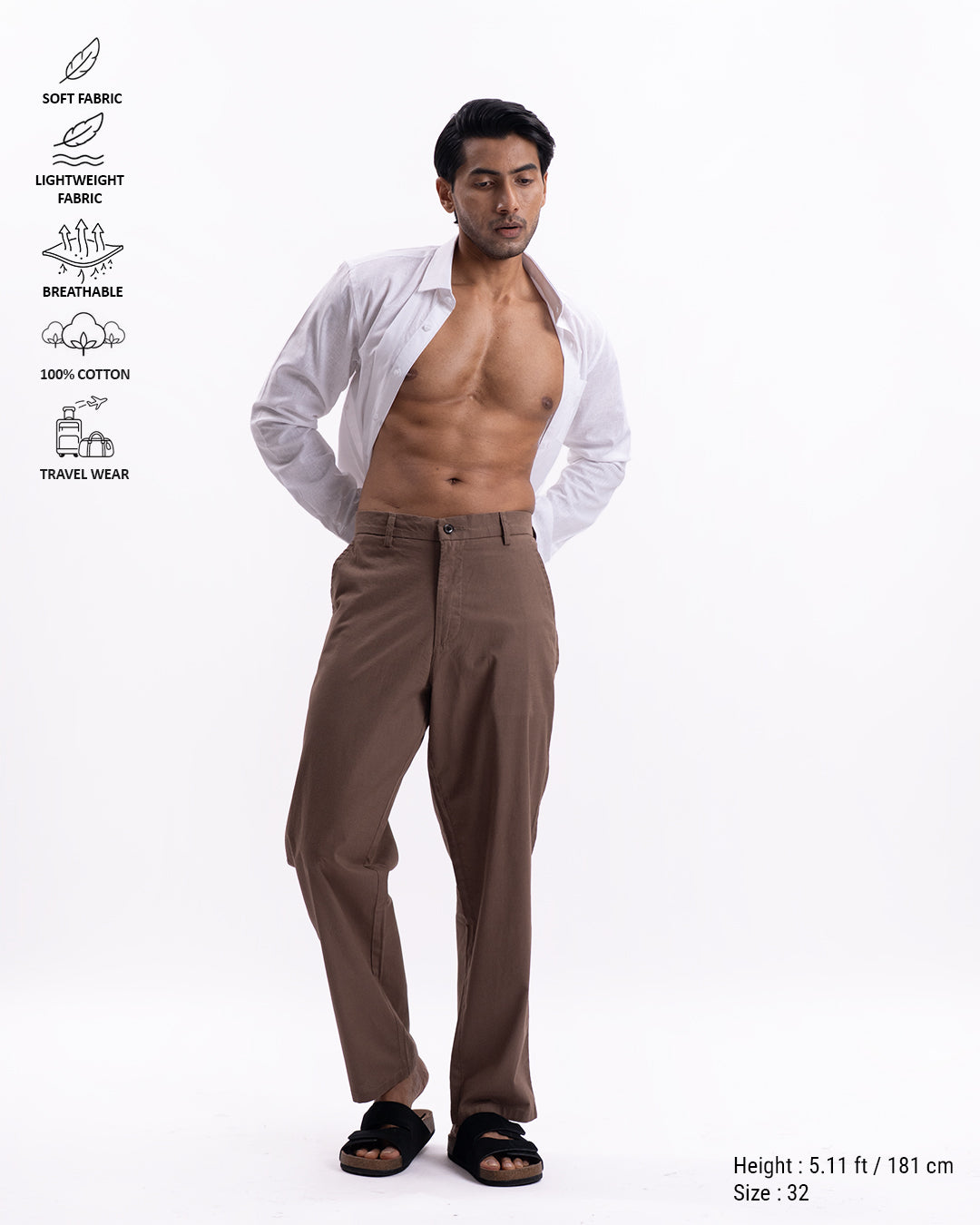 Holiday Featherlite Relaxed Pants In Brown